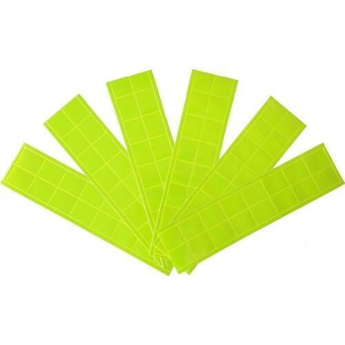 6Pcs 5x20CM High visibility reflective sticker stripes sewn on school bag reflective sticker for road safety