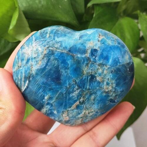 7-8cm Crystal Heart Natural Apatite Quartz Gemstone Hearts Healing Gift