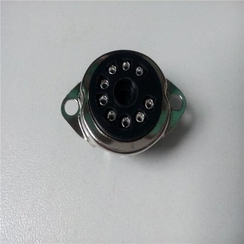 12pcs bakelite tube socket PCP9-F seat tube socket silver foot PCB for 12AX7 12AU7 12AY7 tube amplifier