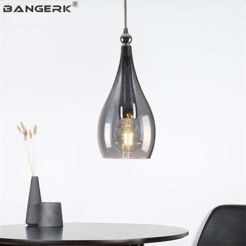BANGERK Nordic Loft Droplight Modern LED Pendant Light Fixtures Dining Room Glass Hanging Lamp Home Decor Indoor Lighting