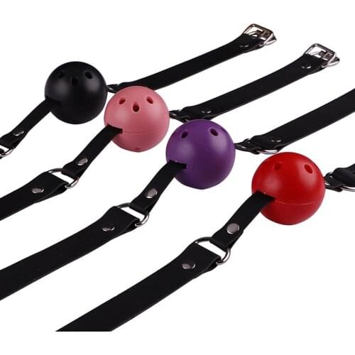 BDSM PU Leather Band Ball Mouth Plug Gag Oral Fixation Sex Products SM Appliance Stuffed Adult Games Sex Toys For Couple