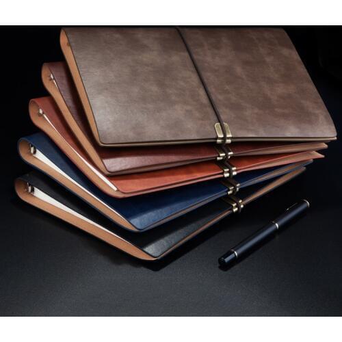 Notepad A5 Stationery Business Diary B5 Loose Leaf High-grade Soft pu Leather Custom Printed Logo journal notebook note book