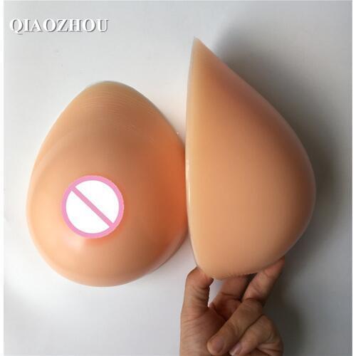 Big D+ cup silicone breast form for mastectomy man cosplay soft natural boobs