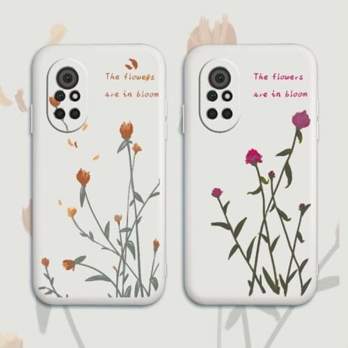 Watercolor Tulips Phone Case For Huawei Nova8 8Pro 8SE Nova 7 7Pro 7SE 6 6se 5 5Pro 5Z 5I 5Ipro 5T 4 4E Liquid Silicone Cover