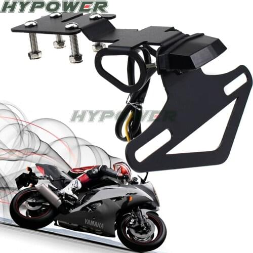 Motorcycle License Plate Holder License Bracket Tail Tidy for Yamaha R6 YZF-R6 2017 2018 2019 Black