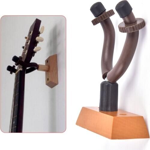 Hot Solid Wood Guitar Stand Hanger Hook Holder Wall Mount Stand Bracket Display Fits Most Guitar Bass Easy To Install+Screws