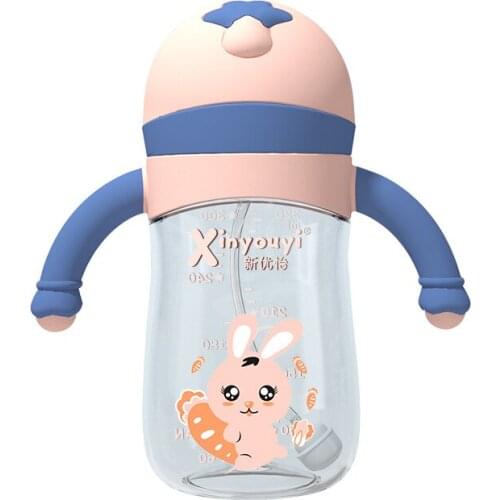 Childrens Cups Large Capacity Cup with Straw Plastic Cup Baby Leakproof Drinking Cup Maternal and Infant Store Baby Bottle