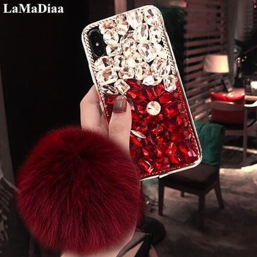 For Samsung S6 S7 S8 S9 S10 S20 Plus Note 5 8 9 10 Handmade Luxury Glitter Bling Diamond Rhinestone Soft Phone Case Back Cover