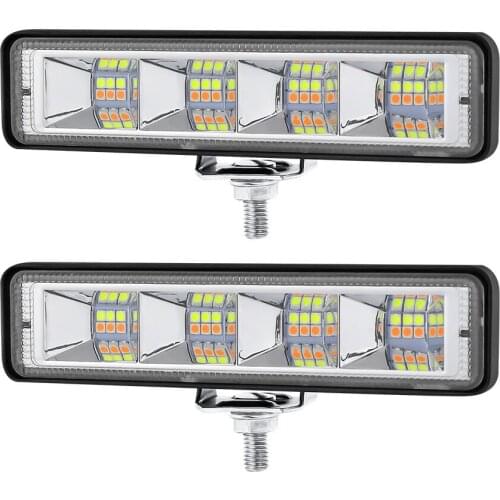 6500K Car LED Work Light Bar 1800LM Flat 24LED Daytime Running Light Off-Road Modified Work Lights Truck SUV ATV Auxiliary Light