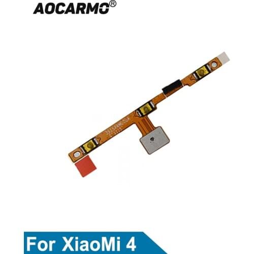 Aocarmo For XiaoMi 4 Mi4 Power On/Off Volume Up/Down Button Flex Cable Replacement Parts