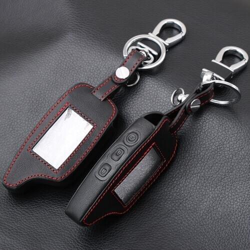 DXL3000 Leather Key Case, Tamarack For Russian Version 2 Way Car Alarm System PANDORA DXL3000 LCD Remote Controller Key Fob