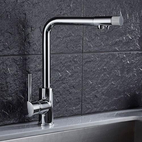 Kitchen Faucets Deck Mount Purify Mixer Tap 360 Degree Rotation with Water Purification Single Hole For Kitchen Faucet N22-147