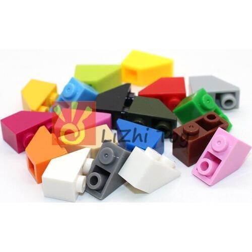MOC Slope Brick 1*2 Inverted 3665 DIY Enlighten Block Bricks Compatible with Assembles Particles 100pcs