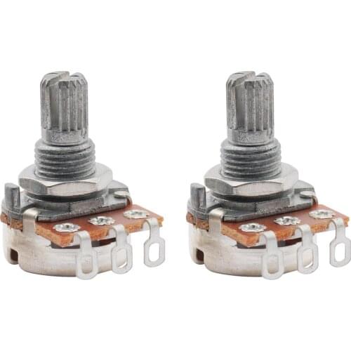 Musiclily Metric Mini 15mm Split Shaft Pots B250K Guitar Potentiometers (2 Pieces)