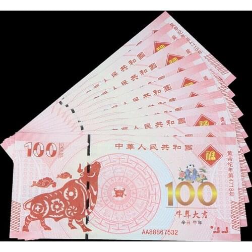 2021 New Year Commemorative Note Ox Commemorative Coin Souvenir Gift Decoration