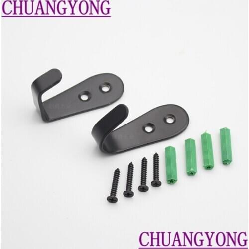 Retro simple black stainless steel black hook American style single hook door back coat hook black single coat hook wall hook