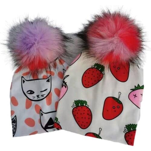 Newborn photography props baby hat children cap for girls pom pom baby kintted cotton infant toddler hats beanies for kids boys