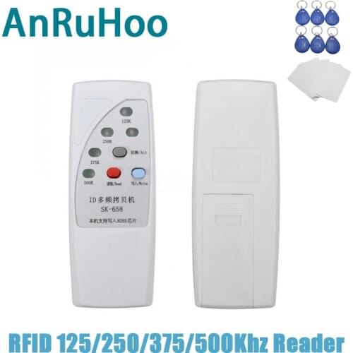 Handheld Rfid Smart Chip Card Reader Id-125/250/375/500khz Writer T5577 Key Duplicator Em4305 Clone Badge Tag Copier