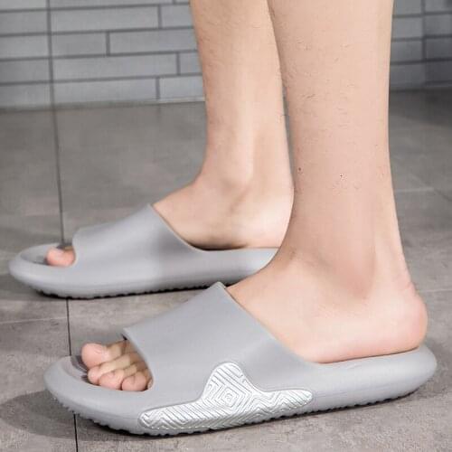 FIXSYS Mens Summer Slides Breathable Couple Cool Beach Slippers Lightweight Flip Flops Indoor Home Bathroom Slippers for Woman