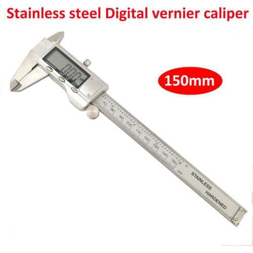 Digital vernier caliper Stainless steel caliper 0-150MM 6 inch 0.01mm digital display electronic ruler length measuring tools