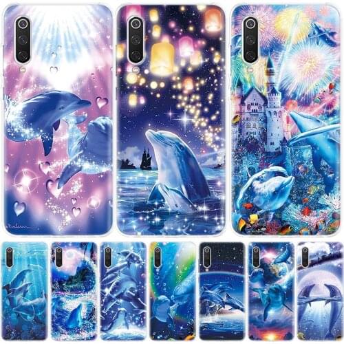 Sea Animal Cute Dolphin Silicon Phone Case For Xiaomi Redmi Note 10 9 8 9S 8T 7 6 5 6A 7A 8A 9A 9C Pro Customized Cover Coque