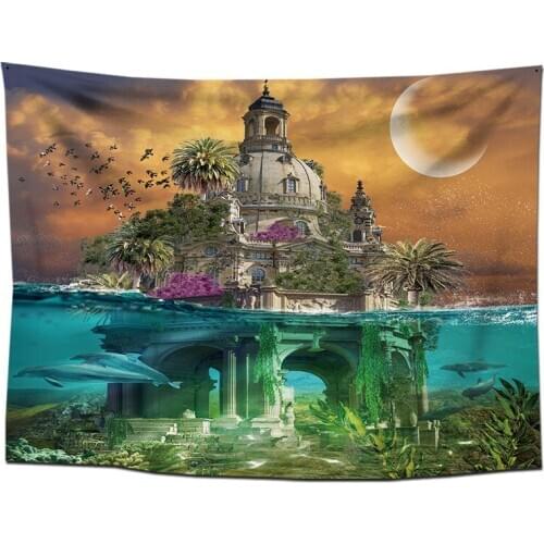 Fantasy Forest Wonderland Tapestry Wallcloth Home Nordic Style Wall Painting Interior Decoration Background Cloth