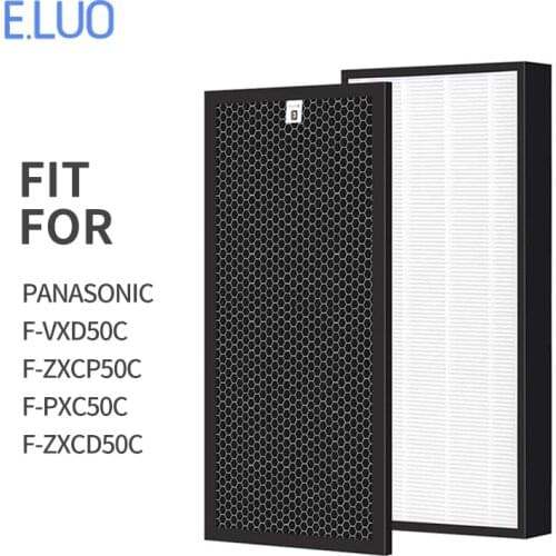 Replacement H13 HEPA and Activated Carbon Filter Set Classic 50c Fit For Panasonic F-PXC50C F-VXD50C 465*220*50mm/465*220*6mm