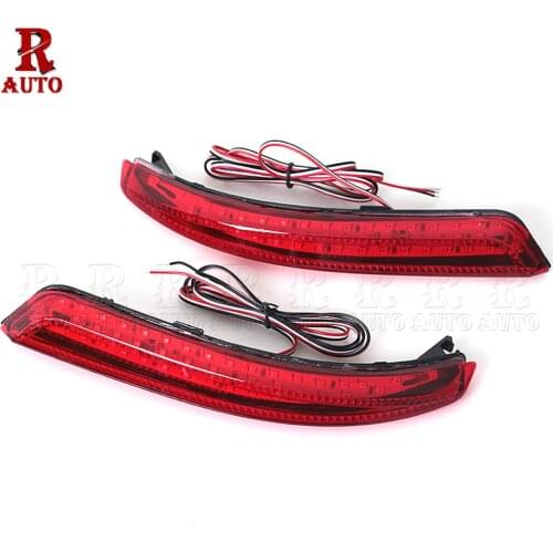 R-AUTO For Nissan Almera Bluebird Sylphy 2006 2007-2014 Left Right Car Reflector LED Stop Brake Light Rear Bumper Warning Light