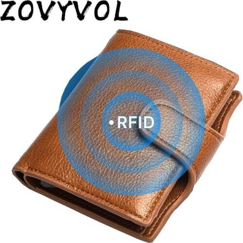 ZOVYVOL Slim Wallet Men Small Money Purses Smart Card Holder Anti-theft RFID Card Case New Solid Money Wallets Thin Bag for Men