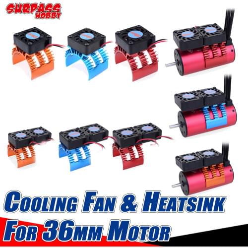 SURPASS HOBBY Rc Motor Cooling Fan Heat Sink Brushless Motor Heatsink for 1/10 1/8 RC Motor 540 550 3650 3660 3670 3674