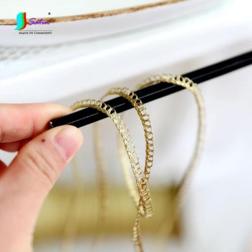 High Quality Small Mini 5mm Doll Clothes Doll Hat Lace Dress Accessories Retro Gold Circle Lace Webbing A0158F