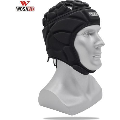 WOSAWE Football Soccer Goalkeeper Rugby Cap Head Guard Goalie Hat Helmet Adjustable Head Protector Cycling Sking Skateboard