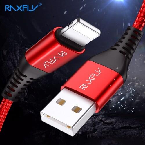 RAXFLY USB Charger Lightning Cable For iphone 12 pro max USB Cable Phone Charging cord Wire For iPhone 11 XR 8 Plus iPhone Cable