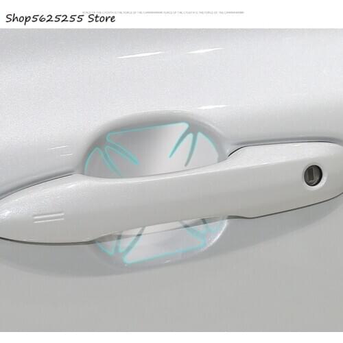 Door Bowl Protective Membrane Door Handle Anti-scratch Stickers Film For Toyota Camry 2018 2019 2020 Car Decoration