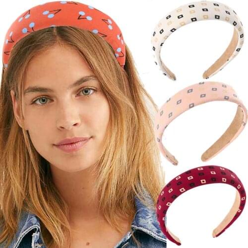 Haimeikang Printing/Dot Hairbands For Women Wide Fabric Bezel Hair Band Hair Hoop Girls Headbands Fashion Hair Accessories