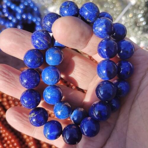 1pcs 12mm Natural Stone Beads Lapis Lazuli Round Loose Stone Beads For Jewelry Making DIY Bracelet Earrings Accessories