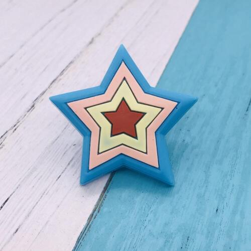 1pcs Modern Home Door Handle Safety Soft Rubber Drawer Cabinet Wardrobe Pull Handle Knobs Cute Star for Kids Boys Girls Room