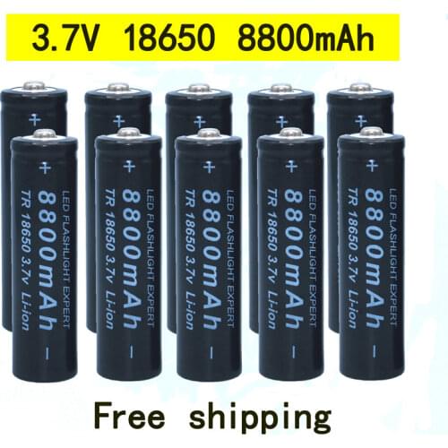 18650 bateria de alta qualidade 8800 mah 3.7v 18650 baterias li-ion bateria recarregavel para lanterna tocha + frete gratis