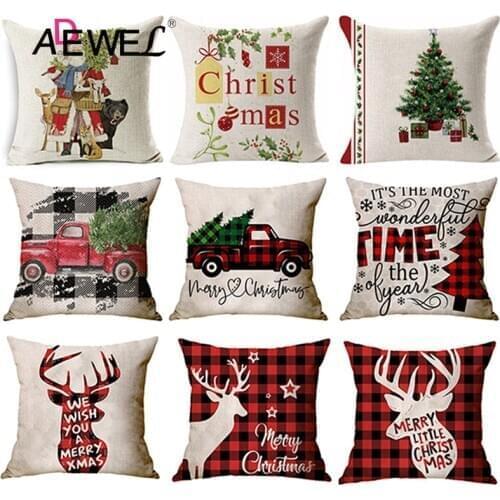 ADEWEL Christmas Anime Pillow Navidad Stickers Boże Narodzenie Elk Old Man Christmas Decorations For Home Xmas Noel Ornament
