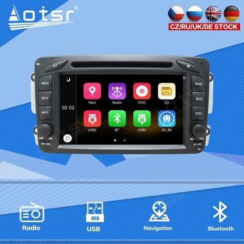 For Mercedes Benz CLK W203 W208 W209 W210 W463 Vito Car Radio Multimedia Player Stereo Audio Navi GPS 2 din Head Unit Windows Ce