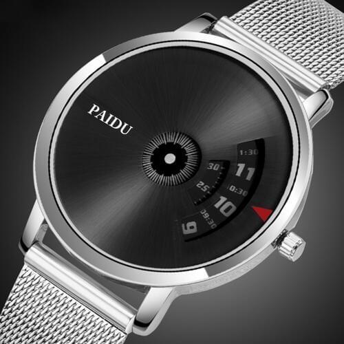 2020 New Brand PAIDU Mens Watch Luxury Designer Quartz Watch High Quality Stainless Steel Mesh Watch Man Relogio Masculino