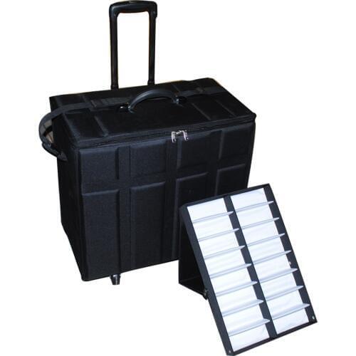 Sunglass optical frame EVA suitcase eyeglass storage case display tray for sales representative sample bag telescopic handle