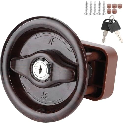 RV Toilet Bathroom Door Lock with 2 Key for Caravan Motorhome Yacht trailer Car Accessories