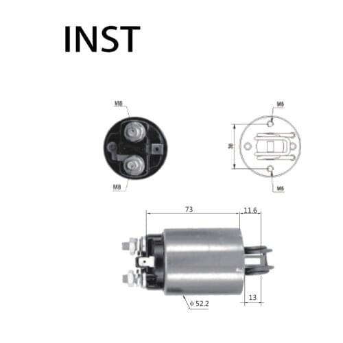 ELECTROMAGNETIC SWTICH SOLENOID FOR 12V 2.5KW 1.987.001.012 2114-57001 31204-634-005 23343-N3300 23343-N3301 581