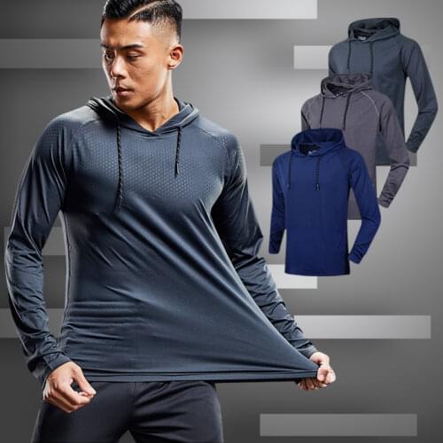 New Mens Long Sleeve T-shirt Fashion Solid Coat Homme Casual Cotton Breathable Dry Fit Male GYM Fitness Jogging Tracksuits