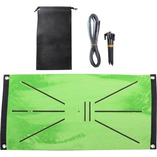 Golf Swing Mat Golf Swing Detection Batting Training Path Detection Mat Portable Foldable Hitting Pad For Golf Training Aid