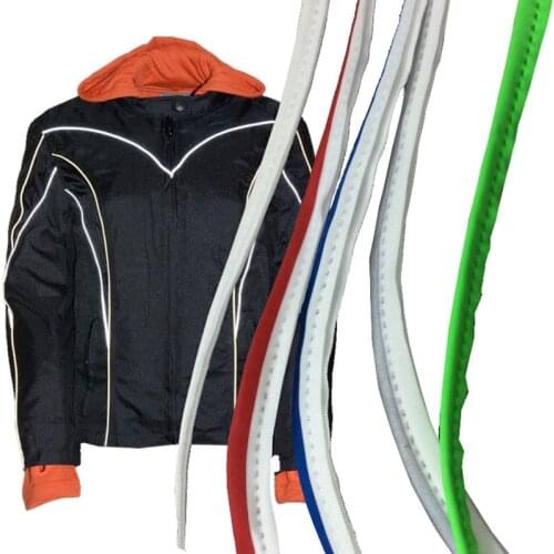 Colorful Reflective Piping Strip Fabric Edge Lace Night Safety Warning DIY Hand Sweeing Reflective Garment Trimming Ribbon 9mm