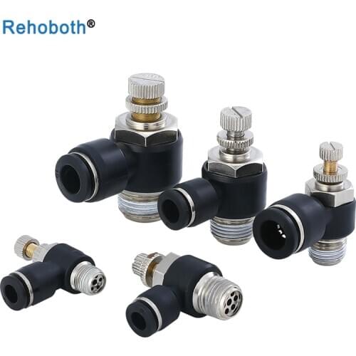 Hot Pneumatic Speed Flow Controller Fitting SL6 SL8 SL10 Remote PTFE Tube 3D Printer Parts Coupler Fittings