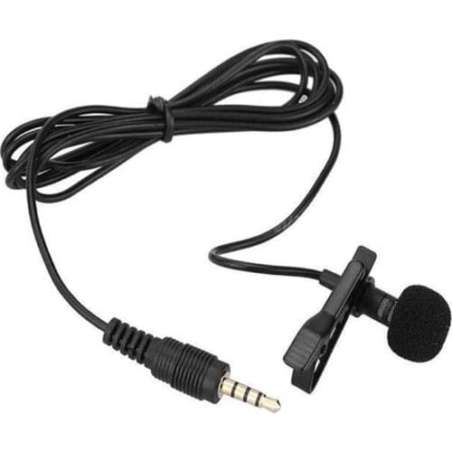 LX9A Portable External 3.5mm Hands-Free Wired Lapel Clip Microphone for Speaker Stage