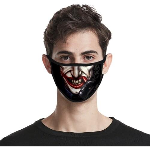 12pcs Funny Halloween Dust Face Cover Mask Washable Reusable Role Playing Party Accessories Horrific Scary Masks